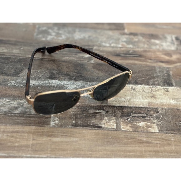 Coach HC7054 (L129) Polarized Sunglasses Light Gold Dark Tortoise Aviator - Picture 1 of 6